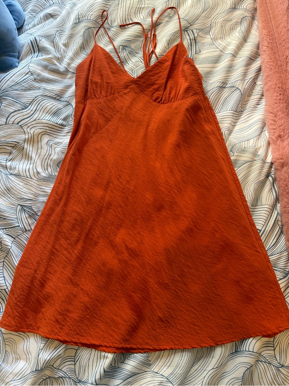 Madewell Rust Orange Slip Cami Mini Dress